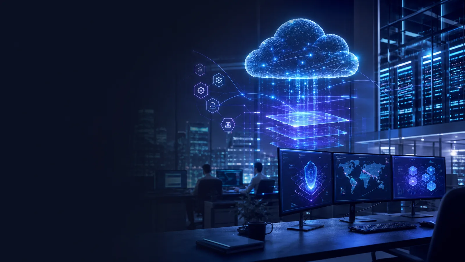 Infraestrutura em nuvem com fluxo de backup e continuidade